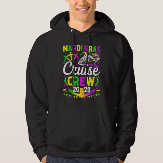 Mardi Gras Cruise Crew Cruising Squad Beads Cruise Hoodie (Voorkant)