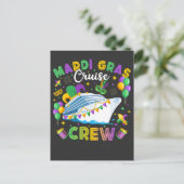 Mardi Gras Cruise Crew Matching Briefkaart (Staand voorkant)