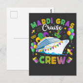 Mardi Gras Cruise Crew Matching Briefkaart (Voorkant / Achterkant)