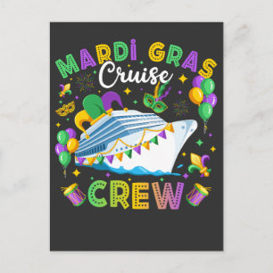 Mardi Gras Cruise Crew Matching Briefkaart