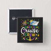 Mardi Gras Cruise Crew Matching Round Square Vierkante Button 5,1 Cm (Voorkant /achterkant)