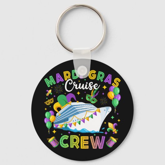 Mardi Gras Cruise Crew Matching Sleutelhanger (Voorkant)
