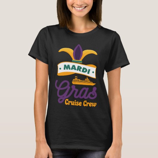 Mardi Gras Cruise Crew Ship Squad Festival Costume T-shirt (Voorkant)