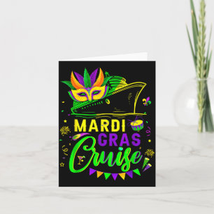 Mardi gras cruise cruise mask cruiseschip feestje kaart