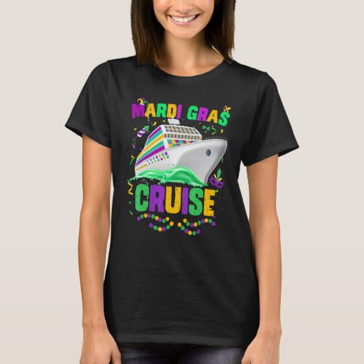 Mardi Gras Cruise Cruising Mask Cruise Ship Party  T-shirt (Voorkant)