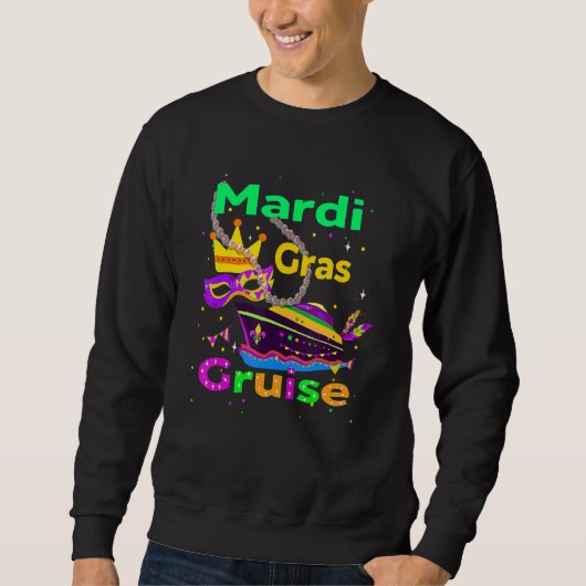 Mardi Gras Cruise Cruising Mask Design 2023 Matchi Trui (Voorkant)
