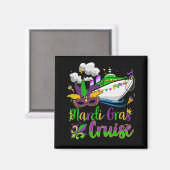 Mardi Gras Cruise Mask Cruise Ship Party Magneet (Voorkant / Achterkant)