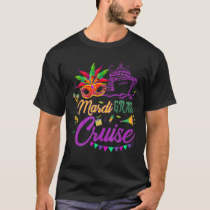 Mardi Gras Cruise Mask Cruise Ship Party T-shirt