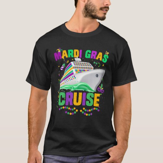Mardi Gras Cruise Mask Cruise Ship Party T-shirt (Voorkant)