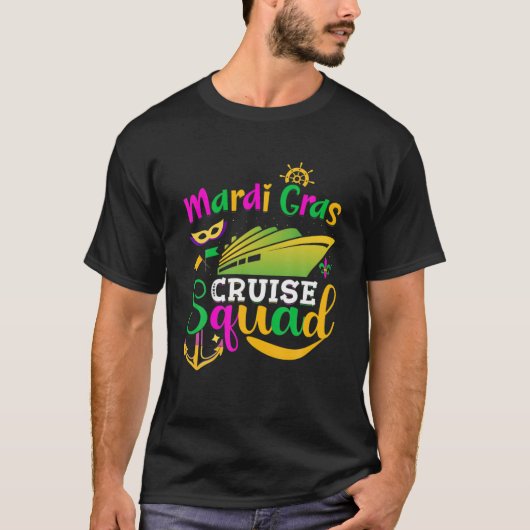 Mardi Gras Cruise Mask Cruise Ship Party T-shirt (Voorkant)