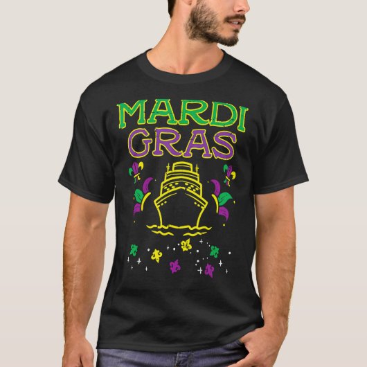 Mardi Gras Cruise Ship Cruising Cranival Mannen T-shirt (Voorkant)