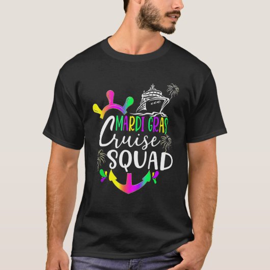 Mardi Gras Cruise Squad 2023 Matching Group_3 T-shirt (Voorkant)