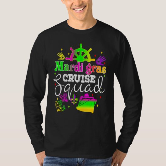 Mardi Gras Cruise Squad 2023 Matching Group_4 T-shirt (Voorkant)