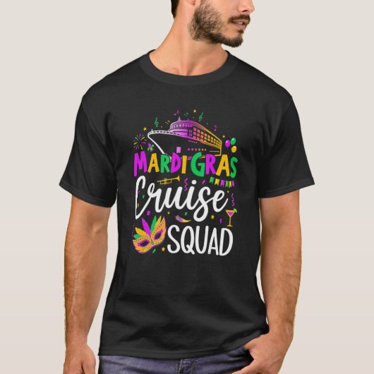 Mardi Gras Cruise Squad 2023 Matching Group Family T-shirt (Voorkant)