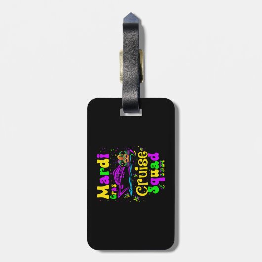 mardi gras cruise squad 2024 Family Matching Trip Bagagelabel (Achterkant verticaal)