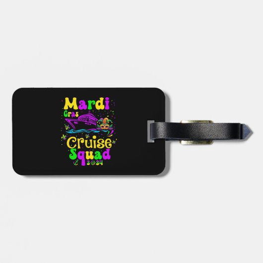 mardi gras cruise squad 2024 Family Matching Trip Bagagelabel (Achterkant horizontaal)