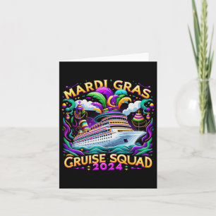Mardi Gras Cruise Squad 2025 Grappige Familie Matc Kaart