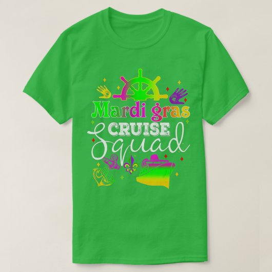 Mardi Gras Cruise Squad Carnival Costume Celebrati T-shirt (Design voorkant)