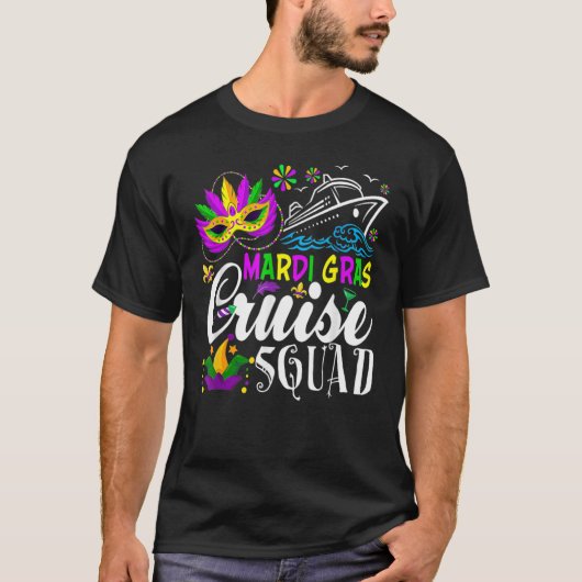 Mardi Gras Cruise Squad Costume Family Cruising Cr T-shirt (Voorkant)