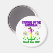 Mardi Gras Cruise Squad Crew Team 2022 Matching Magneet (Voorkant / Achterkant)