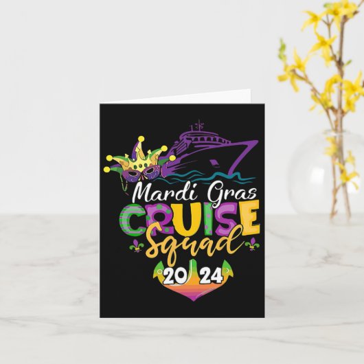 Mardi Gras Cruise Squad Kaart (Gele Bloem)