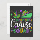 Mardi Gras Cruise Squad Matching Briefkaart (Voorkant / Achterkant)