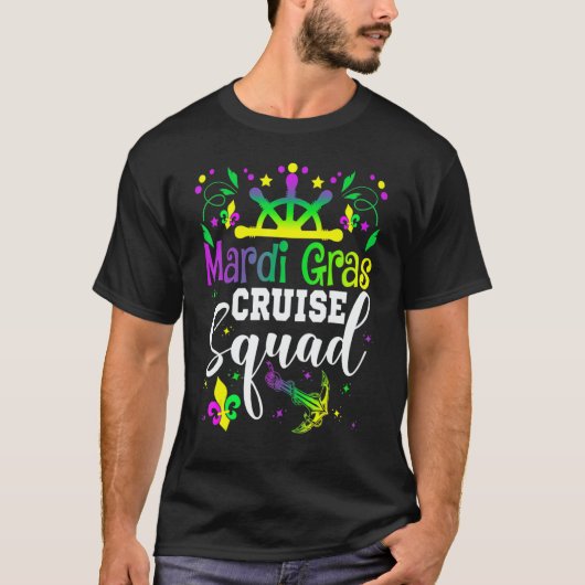 Mardi Gras Cruise Squad Matching Family Group Crui T-shirt (Voorkant)