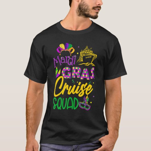 Mardi Gras Cruise Squad Matching Group Cruising Cr T-shirt (Voorkant)