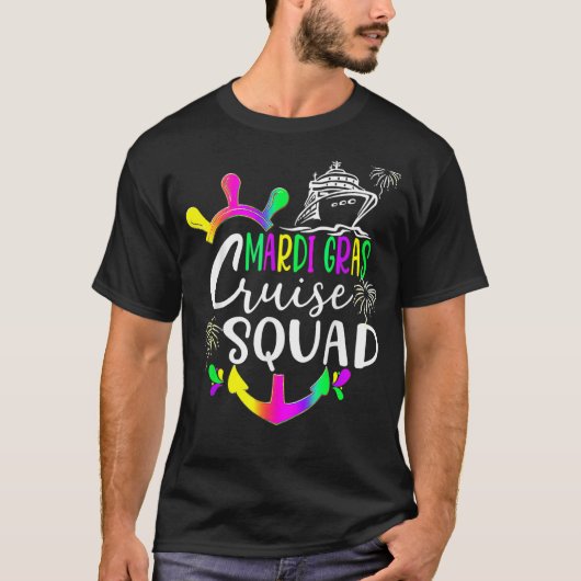 Mardi Gras Cruise Squad Matching Group Family Vaca T-shirt (Voorkant)