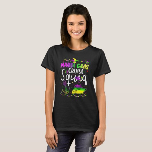 Mardi Gras Cruise Squad Matching Group New Orleans T-shirt (Voorkant volledig)