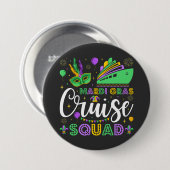 Mardi Gras Cruise Squad Matching Round Ronde Button 7,6 Cm (Voorkant /achterkant)