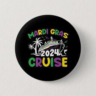 Mardi Gras Cruise Squad Ronde Button 5,7 Cm