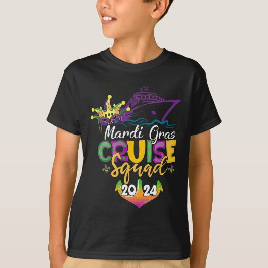 Mardi Gras Cruise Squad T-shirt (Voorkant)