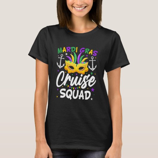 Mardi Gras Cruise Squad viert parade T-shirt (Voorkant)
