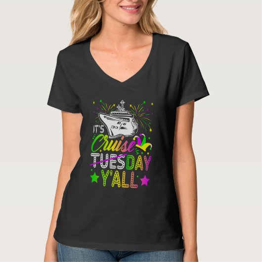 Mardi Gras Cruiseday Y'all celebrations parade par T-shirt (Voorkant)
