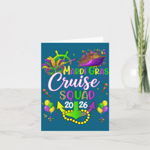 Mardi Gras Cruiseschip Familieontwerp Kaart