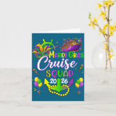 Mardi Gras Cruiseschip Familieontwerp Kaart (Gele Bloem)