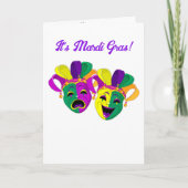 Mardi Gras Custom Message Jesters Kaart (Voorkant)
