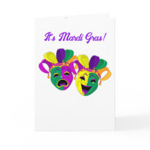 Mardi Gras Custom Message Jesters Kaart