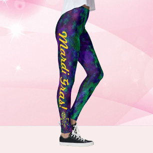 Mardi Gras Custom NAME Women's Leggings Pants