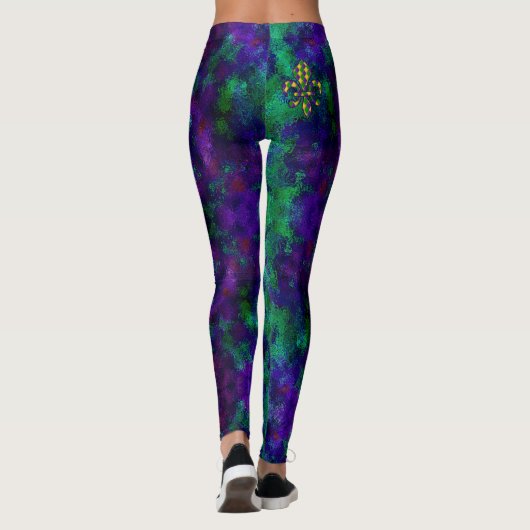 Mardi Gras Custom NAME Women's Leggings Pants (Achterkant)