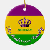 Mardi Gras Custom Ornament with Back NOLA (Voorkant)