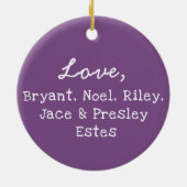 Mardi Gras Custom Ornament with Back NOLA (Achterkant)