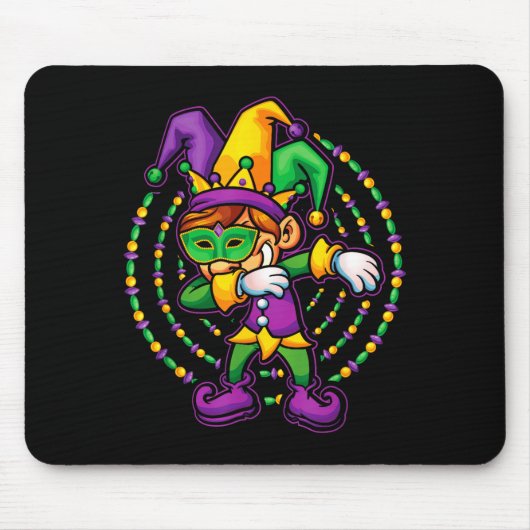Mardi Gras Dabbing Boys Kids Gift Funny New Orlean Muismat (Voorkant)