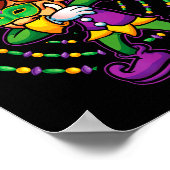 Mardi Gras Dabbing Boys Kids Gift Funny New Orlean Poster (Hoek)