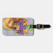 Mardi Gras Dachshund Bagagelabel (Voorkant horizontaal)