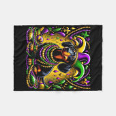 Mardi Gras Dachshund Dog Jester  Fleece Deken (Voorkant (Horizontaal))