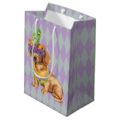 Mardi Gras Dachshund Medium Cadeauzakje (Achterkant Gekanteld)