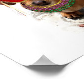 Mardi Gras Dachshund poster (Hoek)