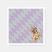 Mardi Gras Dachshund Servetten (Voorkant)